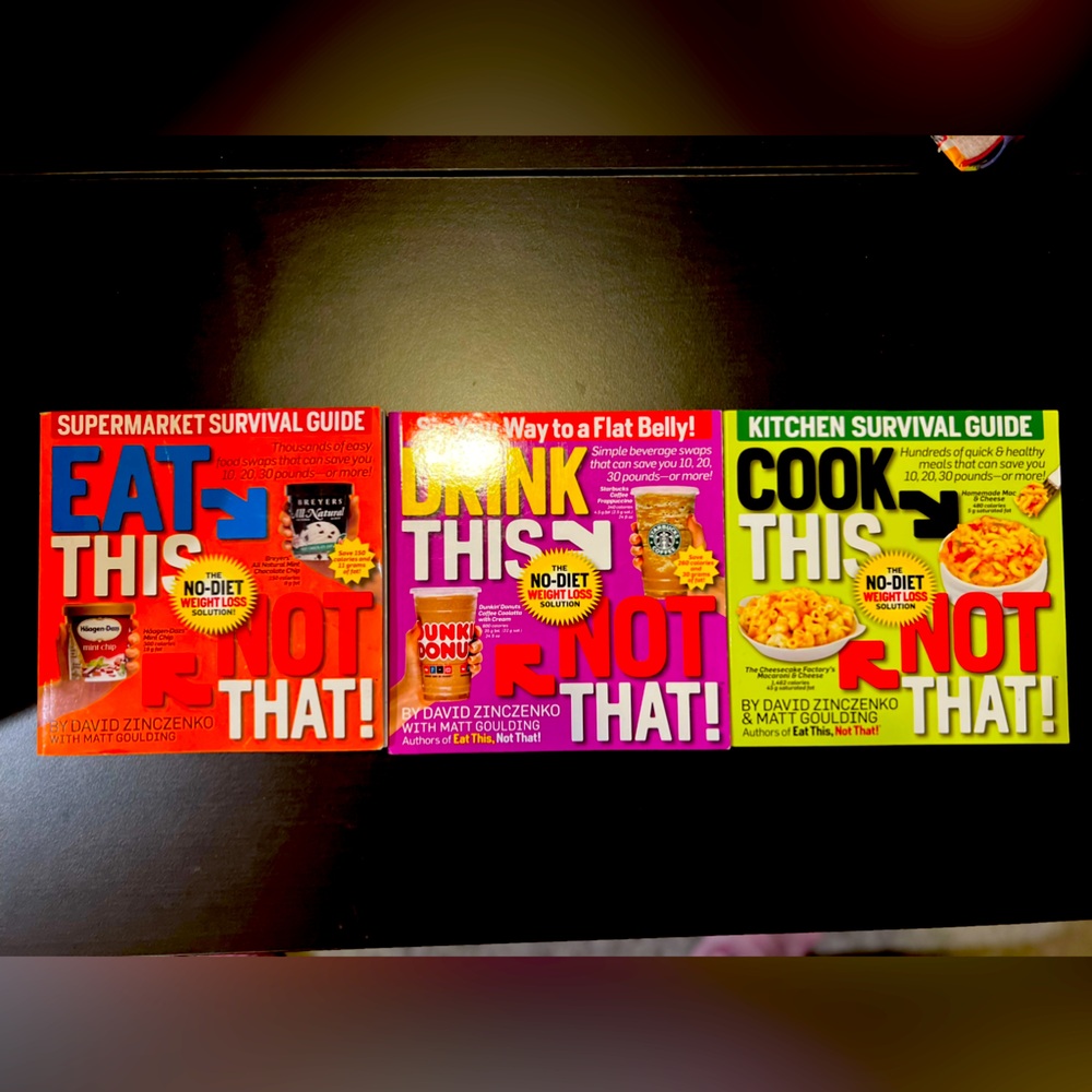 NEW 3 book set Eat This, Not That series